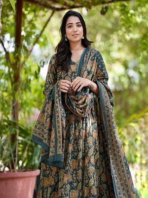 Anarkali Kurta and Pant Set with Dupatta